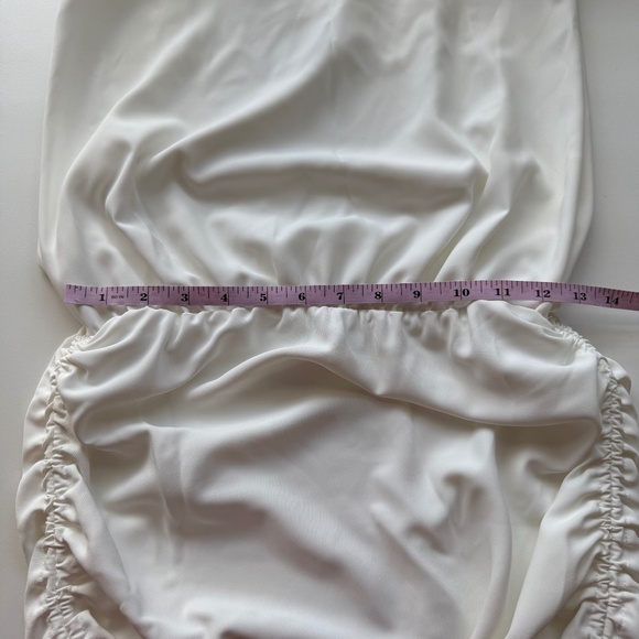 Amanda Uprichard Womens White Ruched Aisling Sleeveless Midi Dress Size S - Picture 11 of 11